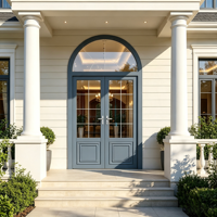 Porte thermique résidentielle en aluminium, pliante, insonorisée, avec verre trempé, coulissante accordéon, pour cour