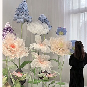LANJO - Flores Artificiales Grandes de 90 cm con Apertura/Cierre Automático, Resistentes al Agua y de Larga Duración, para Graduación, Día de la Madre - Product Image 5