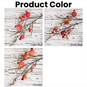 Mousse artificielle de grenade de qualité supérieure de 83cm de Long 2 branches de grenade pour la décoration intérieure de mariage - Product Image 3