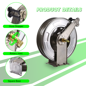 รอกเก็บสายยางอัตโนมัติแบบยืดหดได้ SPS 5000 PSI 50 ฟุต 3/8 นิ้ว  ทำจากสแตนเลส 304 - Product Image 2