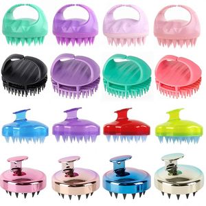 Eco-friendly Fashion Wet Dry Silicone Tooth Shampoo HairBrush <b>Head</b> <b>Massage</b> Scalp Cleaning Bamboo Handle Bath Hair Brush for Home - Product Image 4