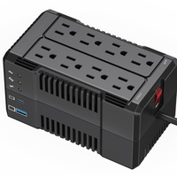 Parafoudre américain en cuivre à 8 prises 120V avec régulation de tension et ports USB pour usage domestique 300W/500W