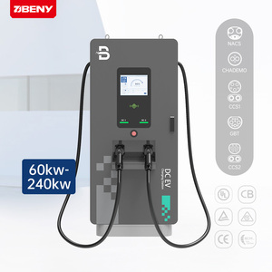 BENY 60KW a 240KW Estación de carga de DC EV comercial montada en el piso Nuevo cargador EV DC Fast IP55 con pistola CCS CHADemo NACS GB/T - Product Image 1
