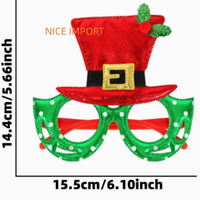 Lunettes de Noël rouges en forme de cloche, décorations de Noël, lunettes de Noël pour enfants, fournitures de fête, articles de Noël, montures