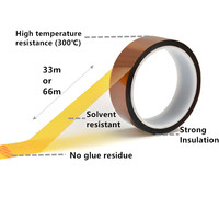 Bande adhésive en silicone Polyimide sur mesure, pour imprimante 3d, Double face, résiste à la chaleur, haute température, 1 pièce