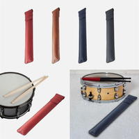 Lightweight PU Leather Drumstick Bag Travel Protective Pouch Drumstick Sleeve Percussion Instrument Accessory