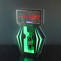 Letrero LED programable con APP personalizada para discoteca/bar, pantalla VIP para mensajes desplazables, presentador de servicio de botellas, polvo metálico