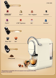 Machine <span class=keywords><strong>à</strong></span> café <span class=keywords><strong>à</strong></span> capsules électrique de haute qualité <span class=keywords><strong>à</strong></span> 7 vitesses avec réglage du niveau <span class=keywords><strong>d</strong></span>'eau compatible NS/DG/ESE POD/Powder 19Bar pour usage domestique - Product Image 6