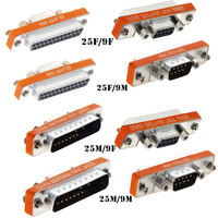 Conector d-sub de fábrica, doble fila DB25 macho, adaptador de 25 pines a 9 pines DB9, MINI adaptador de cable de puerto serie en módem con tornillo M2.6