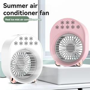 Nuevo Ventilador USB Portátil de Escritorio, Mini Aire Acondicionado, Ventilador Pequeño Humidificador con Luz Nocturna de Ambiente Colorido - Product Image 2
