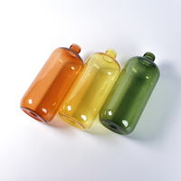 Bouteilles de jus en plastique PET transparent personnalisées avec bouchons, contenants de boisson vides de 180 ml/200 ml/350 ml avec couvercle en aluminium