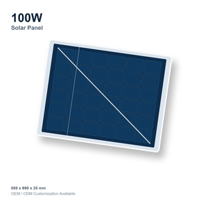 Panel Solar Rígido de 100W 18V, Módulo Fotovoltaico de 18V, Panel Solar Personalizado OEM para Sistemas de Energía en Exteriores, Venta al Por Mayor de Fábrica - Product Image 4