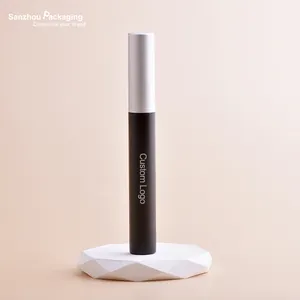 6ml cổ điển PETG Mascara container 6ml hình tròn chai với bàn chải Silicone và biểu tượng tùy chỉnh