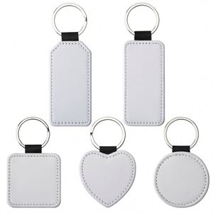 <b>Custom</b> Shape Festival Promotion Gifts Keyring Wholesale Sublimation White Blank Pu Leather Hanging Ornament Decoration <b>Keychain</b> - Product Image 1