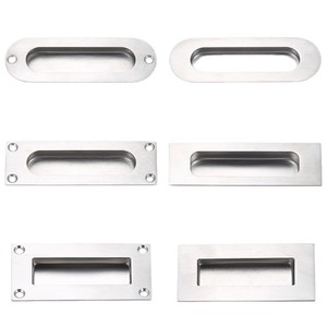 Stainless Steel Concealed <b>Drawer</b> Handles Rectangle Minimalist Design Antirust Furniture Handle - Product Image 5