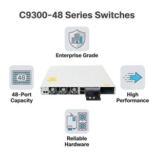 Commutateur C9300X-48HX-E d'origine, 48 ports multi-Gigabit, réseau géré avec PoE++ pour usage professionnel - Product Image 3