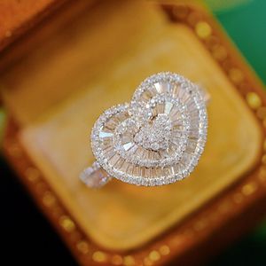 Anillo de Diamantes de Oro Real de 18K Xinfly de 0.95ct con Forma de Corazón, Joyería Fina para Mujer, Regalo de Moda para Compromiso, Boda y Fiesta - Product Image 2