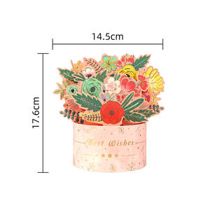 Fleur 3D Pop-Up Cartes Saint Valentin Cadeau Carte Postale Avec Enveloppe Invitation <span class=keywords><strong>De</strong></span> <span class=keywords><strong>Mariage</strong></span> Cartes <span class=keywords><strong>De</strong></span> Voeux Anniversaire Pour Elle - Product Image 2