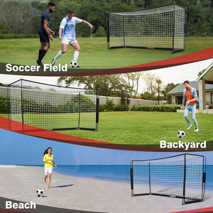 Porterí<span class=keywords><strong>a</strong></span> de Fútbol Portátil de 12x6 pies, Porterí<span class=keywords><strong>a</strong></span> de Fútbol Desmontable con Red para Entrenamiento en el Patio Trasero, con Bolsa de Transporte y Conos de Entrenamiento - Product Image 4