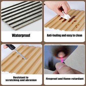 Trong nhà Gỗ nhựa composite <span class=keywords><strong>WPC</strong></span> Ốp rãnh tường Hội Đồng Quản trị <span class=keywords><strong>WPC</strong></span> Nội Thất Tường Bảng điều khiển - Product Image 5