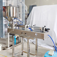 Petite trémie de transport de liquide de machine de remplissage de pâte semi-automatique de table pneumatique horizontale pour des applications chimiques