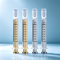 Seringue en verre Luer Lock de 2,25 ml avec colonne de décompression pour la manipulation d' aliquots de matières premières