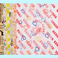 Papier ciré écologique 40x60cm pour emballage alimentaire, double face, léger, pour restaurant, avec motif