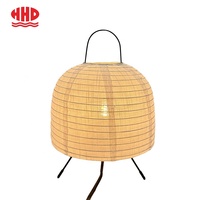 Lanterne de table HKH au design Japandi moderne, centre de table en tissu de coton et de lin