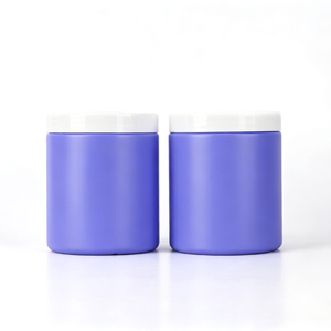 ขวดครีมหน้ากลม HDPE สีม่วง ขนาด 700 มล. ปากกว้าง ฝาเกลียวสีขาว บรรจุภัณฑ์สำหรับดูแลส่วนบุคคล ปรับแต่งโลโก้ได้ - Product Image 1