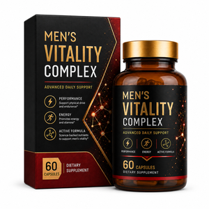 Cápsulas de Vitalidad Masculina de Marca Privada, Suplemento de Zinc, Vitamina D3, Extracto de Fenogreco, Ashwagandha y Raíz de Maca, Venta <span class=keywords><strong>al</strong></span> <span class=keywords><strong>Por</strong></span> <span class=keywords><strong>Mayor</strong></span> de Fábrica - Product Image 1