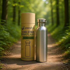 Pandoo Stainless Steel Drinking <b>Bottle</b> 750ml Insulated With Bamboo Lid - Product Image 3