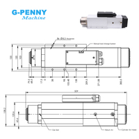 G-Penny 4.5kw ISO30 ATC Spindle, Mandrin à Changement d'Outil Automatique, 220v / 380v, Refroidi par Air, Remplace le Mandrin ATC GDZ 4.5kw pour le Travail du Bois