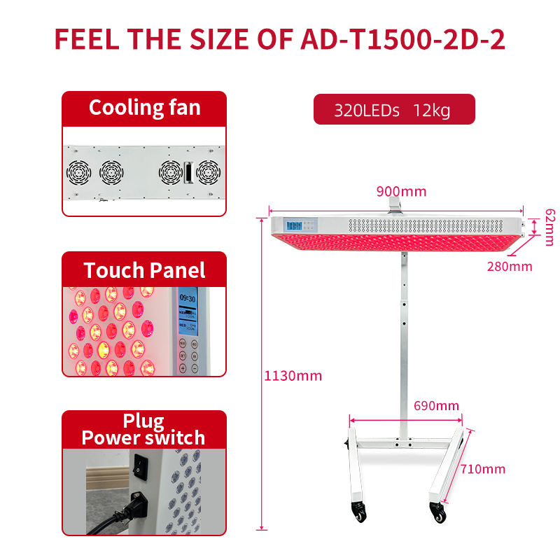 REDSKY 660nm 850nm 1500W Infrared LED Therapy Lamp Device Red Light ...