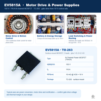 EvolE 150V 116A N-Channel Trench MOSFET TO-263 D2PAK RDS(on) 10m Gate Threshold 2.0-4.0V Saklar Daya Penggerak Motor EV5815A