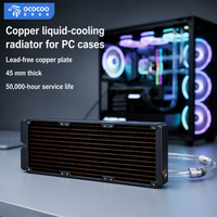 Radiateur de refroidissement liquide OCOCOO en cuivre sans plomb 360 mm 45 mm 50000 heures Ultra Haute Performance RoHS G1/4 Double Port pour PC de Gaming
