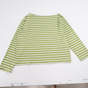 Striped off Shoulder T-<b>Shirt</b> Women Streetwear Casual Oversized Long Sleeve <b>Y2K</b> Asymmetric Neck Blouse for Summer - Product Image 2