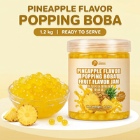 Blauwe bes smaak knapperige boba fruit smaak jam springende sapparels bubble tea topping klaar om te serveren groothandel bulk