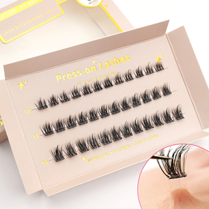 Lash Cụm Biểu Tượng Tùy Chỉnh Dễ Dàng Để Áp Dụng Tự Dính Báo Chí Trên Cụm Lông Mi Tự Làm Lông Mi Mở Rộng Glueless Lông Mi - Product Image 4