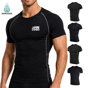 Camisetas Deportivas de Compresión <span class=keywords><strong>para</strong></span> <span class=keywords><strong>Hombre</strong></span>, Manga Corta, Secado Rápido, <span class=keywords><strong>para</strong></span> Gimnasio, Running y Deportes al Aire Libre - Product Image 1