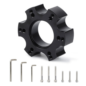 Base d'adaptateur de volant 70mm noire pour volant de course Thrustmaster T300RS avec frein à main - Product Image 5