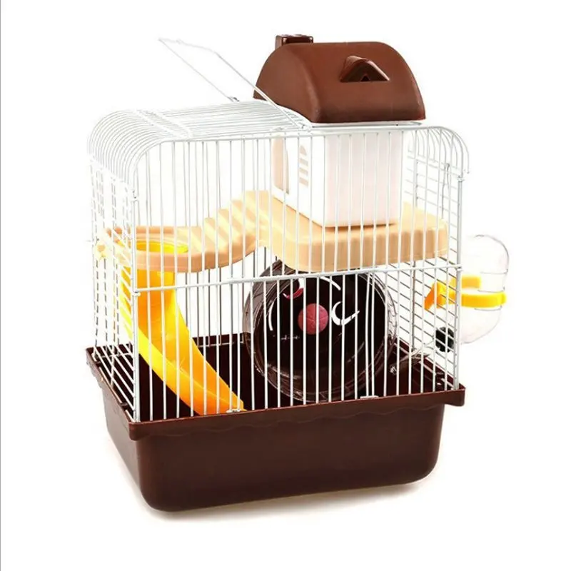 Gaiola de hamster colorida, pequeno animal com roda de hamster, garrafa de água e hideout gaiolas de animais de estimação