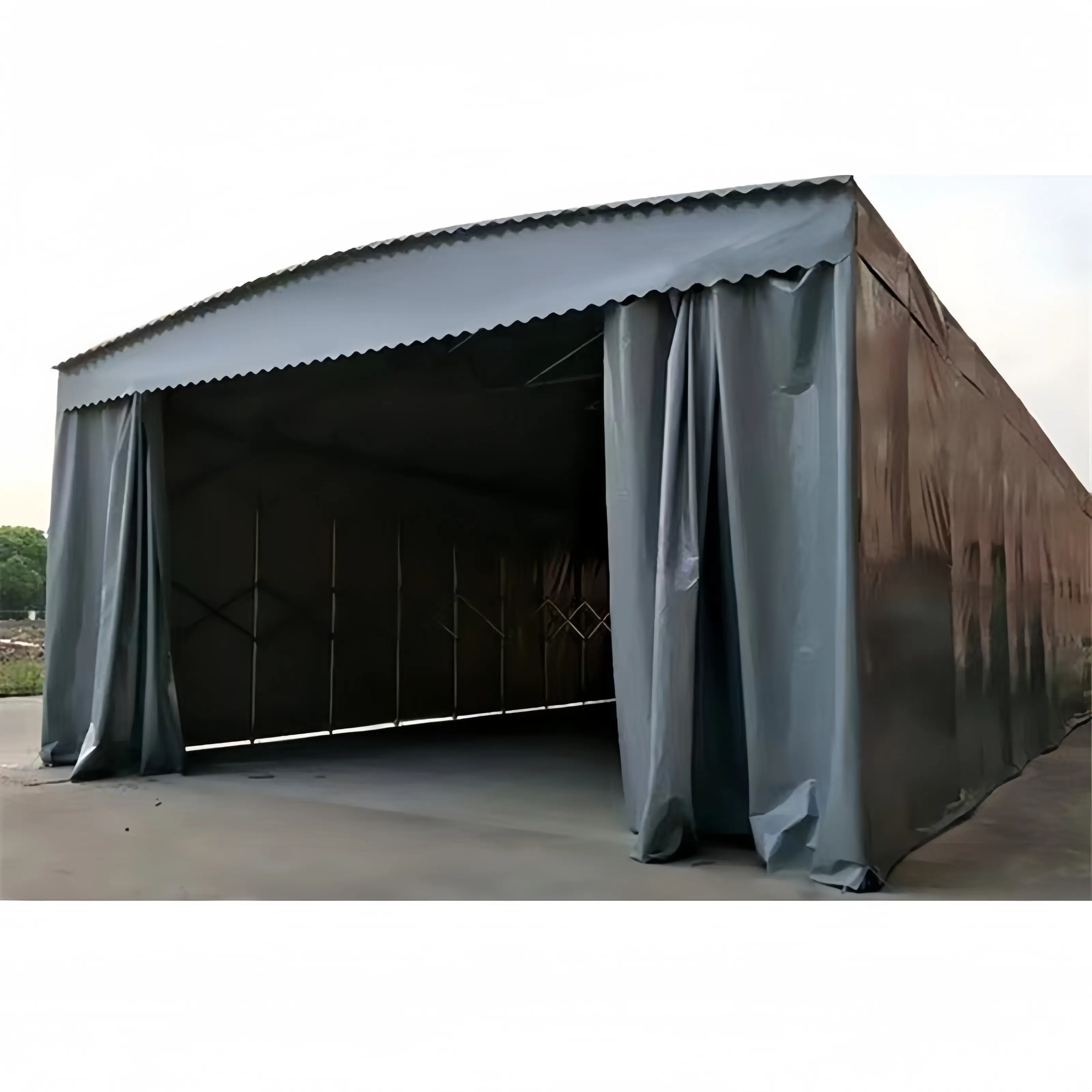 Vendita all'ingrosso calda Push and Pull Garage pieghevole Carport mobile parcheggio magazzino tenda impermeabile autolavaggio tenda