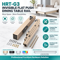 Glissière de table sur mesure à charge lourde, glissière de tiroir escamotable en aluminium dissimulée pour mobilier commercial