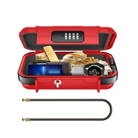 Boîte de rangement portable pour voyages en plein air, en plastique ABS, étanche, durable, sécurisée, avec serrure à bouton-poussoir à 4 chiffres