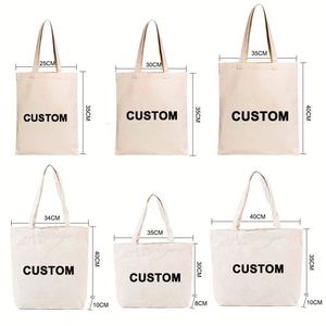 Reusable Eco-Friendly <b>Large</b> Blank <b>Canvas</b> Tote <b>Bags</b> for Grocery Luggage <b>Canvas</b> Tote with Handles - Product Image 4