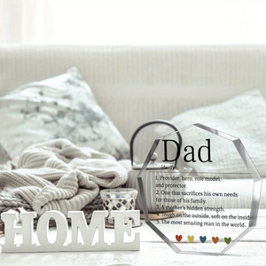 Acrílico papá Acción de Gracias octogonal placa conmemorativa recuerdo transparente contiene bendiciones sinceras apoyo personalización - Product Image 2