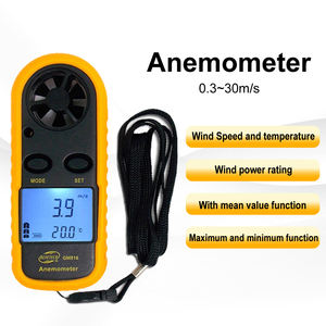 Anemómetro digital LCD multifuncional portátil Termoanemómetro de mano con sonda de paleta para medición de velocidad del viento - Product Image 4
