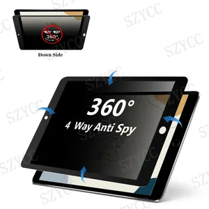 Dizüstü siyah çerçeve Anti mavi işık Anti casus ekran koruyucu 4 yönlü gizlilik filtresi filmi için iPad 10.5 inç