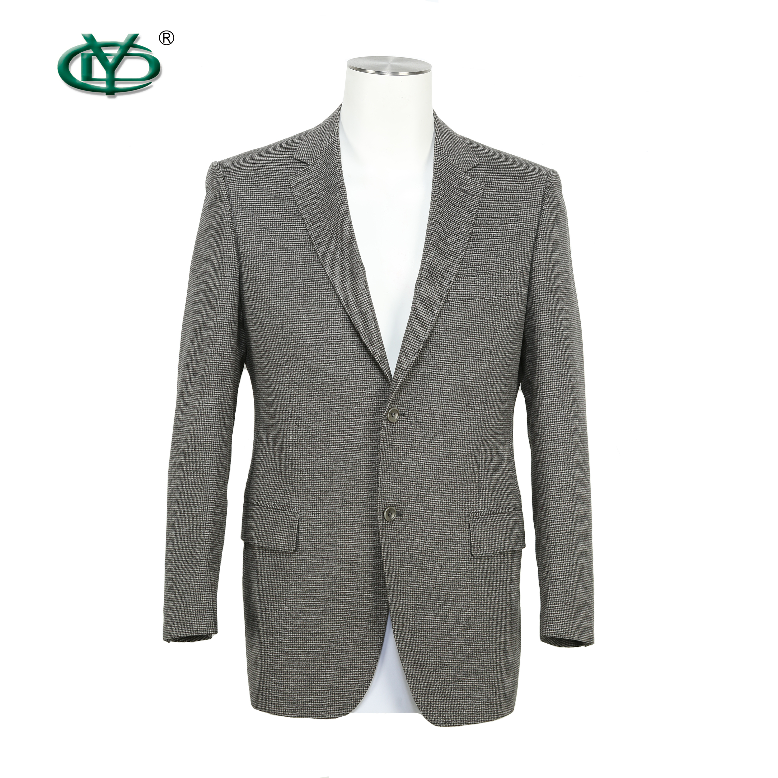China Factory Price Custom Made Classic Man Wool blazer Suit Cashmere Houndstooth Fabric Suits