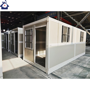 Casa contenedor plegable prefabricada de acero al por mayor, contenedor de casas móviles plegable prefabricado impermeable a prueba de huracanes - Product Image 1